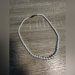 Beautiful Vintage Double Strung Chocker Style Gradual Size Pearl Necklace